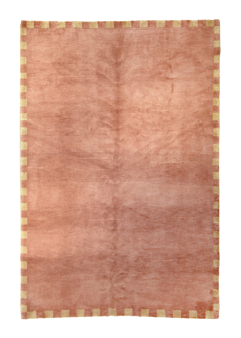 A25454 Oriental Rug Tibetan Handmade Area Modern 6'0'' x 9'0'' -6x9- Red Plain Design.jpg