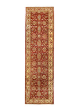 A25506 Oriental Rug Pakistani Handmade Runner Transitional 2'6'' x 8'8'' -3x9- Red Antique Washed Oushak Floral Design.jpg