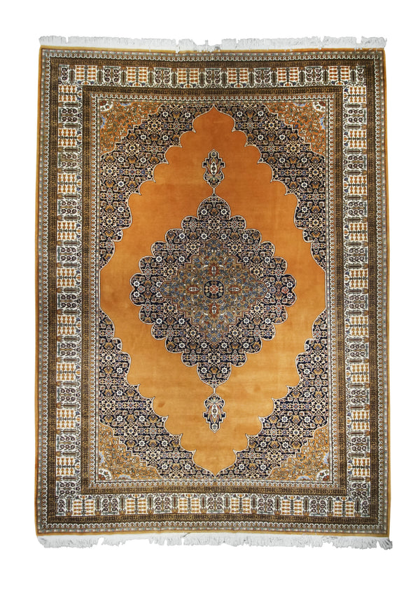 A25530 European Rug Handmade Area Traditional 9'11'' x 13'6'' -10x14- Orange Open Field Design