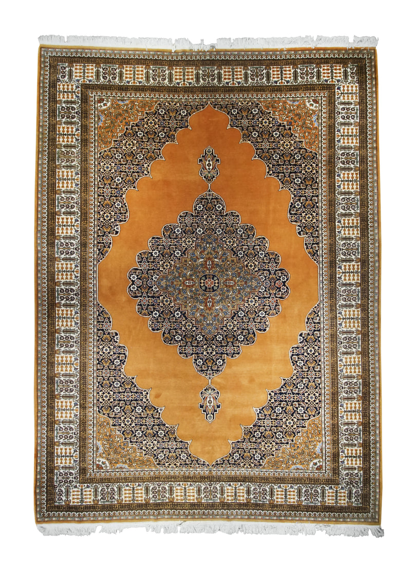A25530 European Rug Handmade Area Traditional 9'11'' x 13'6'' -10x14- Orange Open Field Design