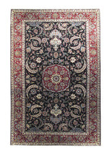 A25682 Oriental Rug Pakistani Handmade Area Traditional 4'7'' x 6'11'' -5x7- Blue Red Kashan Floral Design