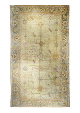 A25802 Oriental Rug Turkish Handmade Area Traditional Antique 9'12'' x 16'8'' -10x17- Yellow Gold Gray Red Geometric Design