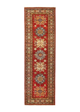 A26021 Oriental Rug Pakistani Handmade Runner Transitional Tribal 2'0'' x 6'4'' -2x6- Red Kazak Geometric Design.jpg