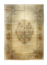 A26038 Oriental Rug Indian Handmade Area Transitional 12'0'' x 17'5'' -12x17- Whites Beige Brown Savonnerie Open Design