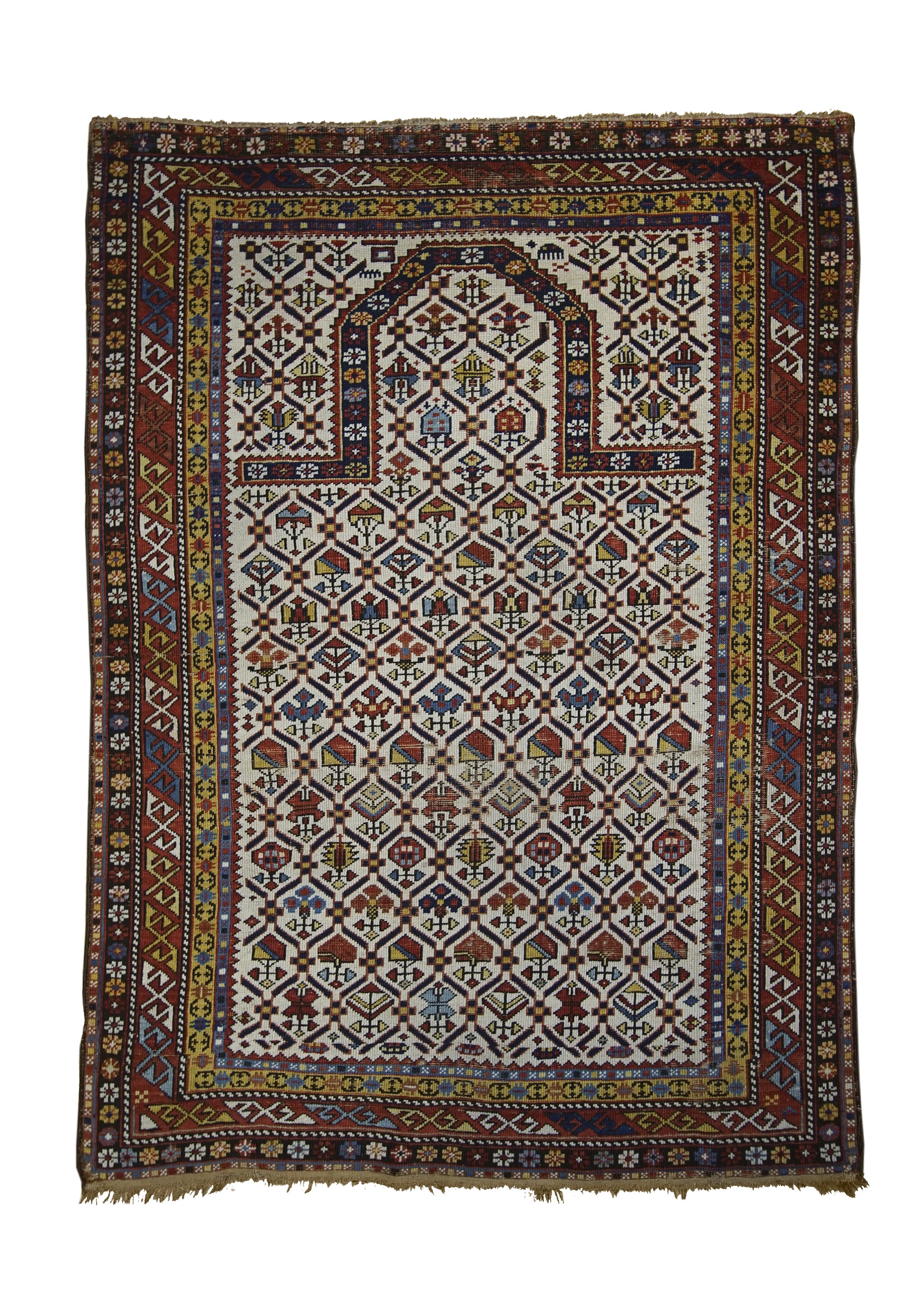 Caucasian Rug Shirvan Handmade Area Tribal Antique 3'6