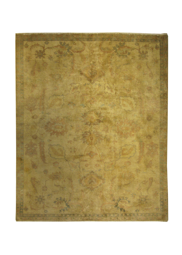 A26233 Oriental Rug Pakistani Handmade Area Transitional 6'2'' x 7'6'' -6x8- Whites Beige Antique Washed Oushak Floral Design