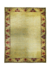 A26244 Oriental Rug Turkish Handmade Area Tribal 9'12'' x 13'1'' -10x13- Yellow Gold Blue Oushak Floral Design