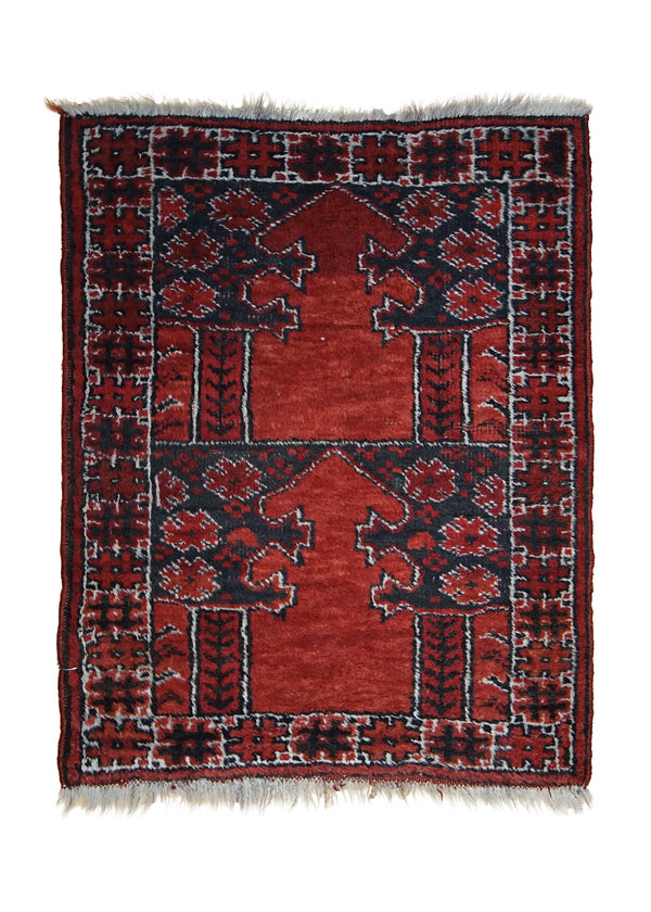 A26268 Oriental Rug Turkish Handmade Area Tribal 2'2'' x 2'10'' -2x3- Red Prayer Rug Design