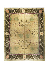 A26279 Oriental Rug Nepalese Handmade Area Transitional 11'11'' x 15'6'' -12x16- Whites Beige Brown Green Geometric Design