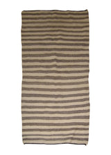 A26420 Native American Rug Navajo Handmade Area Tribal Neutral 2'6'' x 5'0'' -3x5- Whites Beige Gray Crystal Stripes Design