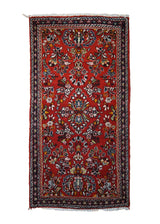 A26458 Persian Rug Sarouk Handmade Area Traditional Antique 2'1'' x 4'0'' -2x4- Red Floral Design