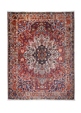 A26542 Persian Rug Bakhtiari Handmade Area Tribal 9'7'' x 12'7'' -10x13- Red Floral Design