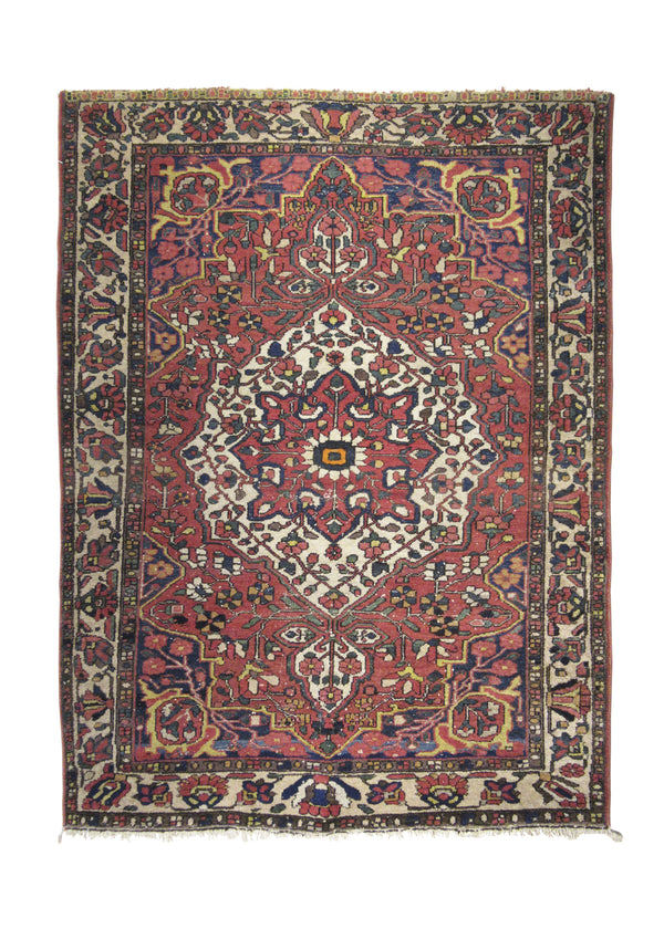 A26556 Persian Rug Bakhtiari Handmade Area Tribal 5'2'' x 6'8'' -5x7- Red Floral Design