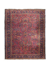 A26601 Persian Rug Lilihan Handmade Area Traditional Antique 5'3'' x 6'5'' -5x6- Red Blue Floral Design