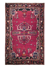 A26641 Persian Rug Bakhtiari Handmade Area Tribal 6'1'' x 9'9'' -6x10- Red Geometric Design