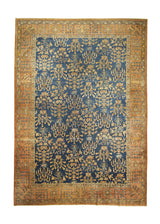 A26685 Oriental Rug Indian Handmade Area Traditional Antique 10'1'' x 14'0'' -10x14- Blue Red Tree of Life Design
