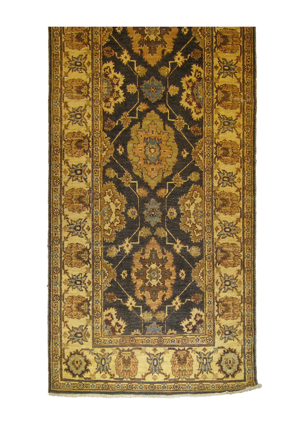 A26741 Oriental Rug Pakistani Handmade Runner Transitional 2'9'' x 8'0'' -3x8- Gray Whites Beige Antique Washed Oushak Floral Design