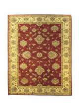 A26754 Oriental Rug Pakistani Handmade Area Transitional 5'10'' x 7'4'' -6x7- Red Whites Beige Antique Washed Oushak Floral Design