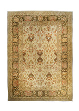 A26779 Oriental Rug Pakistani Handmade Area Transitional 8'7'' x 11'9'' -9x12- Whites Beige Brown Antique Washed Oushak Floral Design
