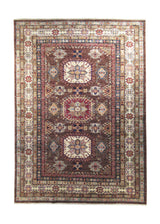 A26895 Oriental Rug Pakistani Handmade Area Transitional Tribal 4'11'' x 6'8'' -5x7- Brown Ghazni Kazak Geometric Design