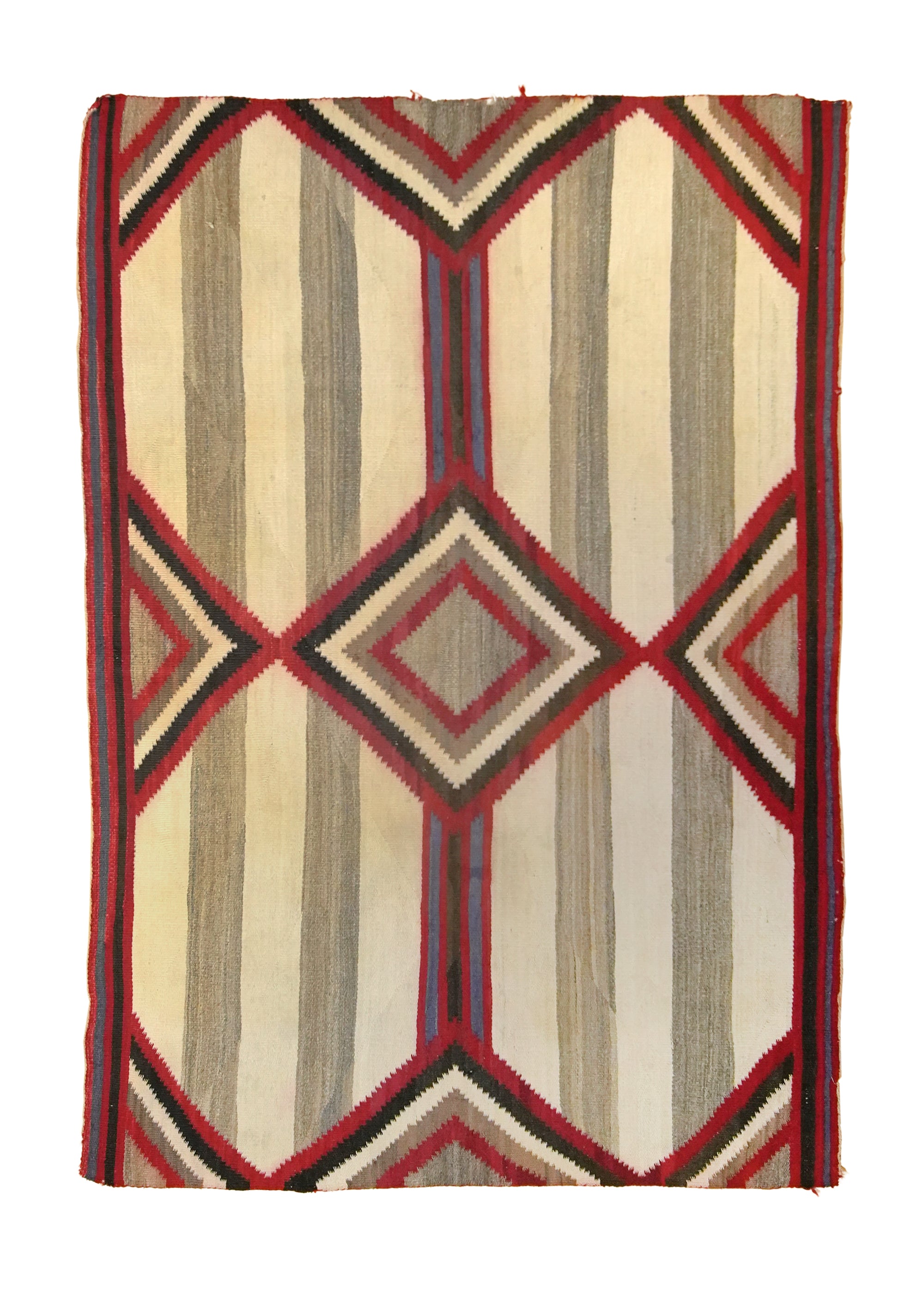 Native American Rug Navajo Handmade Area Antique Tribal 4'4