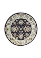 A27240 Oriental Rug Pakistani Handmade Round Transitional 2'11'' x 2'11'' -3x3- Brown Whites Beige Antique Washed Oushak Floral Design