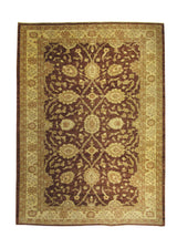 A27303 Oriental Rug Pakistani Handmade Area Transitional 5'10'' x 7'10'' -6x8- Red Yellow Gold Antique Washed Oushak Floral Design