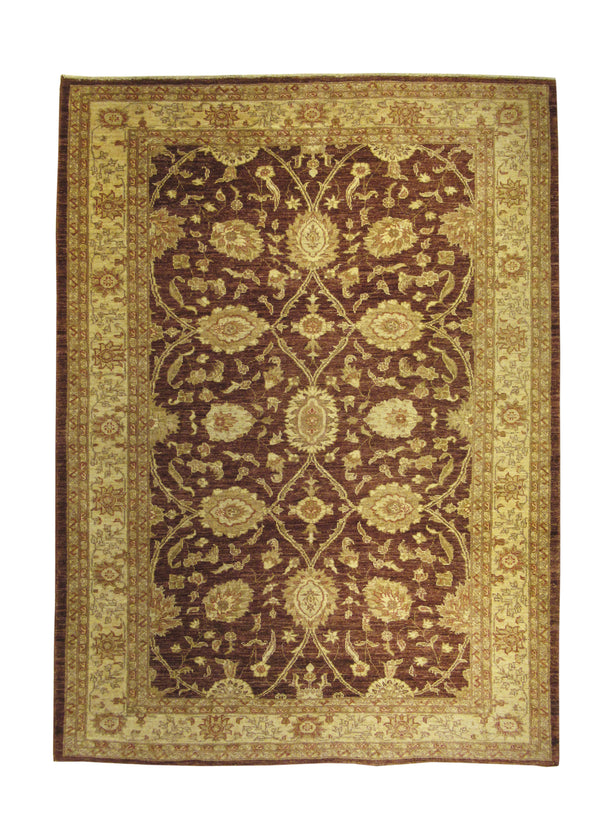 A27303 Oriental Rug Pakistani Handmade Area Transitional 5'10'' x 7'10'' -6x8- Red Yellow Gold Antique Washed Oushak Floral Design