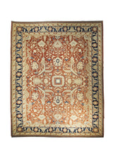 A27309 Oriental Rug Afghan Handmade Area Transitional Tribal 9'12'' x 11'9'' -10x12- Red Blue Soumak Geometric Serapi Design