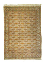 A27368 Oriental Rug Kashmiri Handmade Area Traditional 5'2'' x 7'3'' -5x7- Whites Beige Orange Floral Design