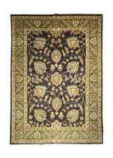 A27441 Oriental Rug Pakistani Handmade Area Transitional 4'2'' x 5'9'' -4x6- Brown Green Antique Washed Oushak Floral Design