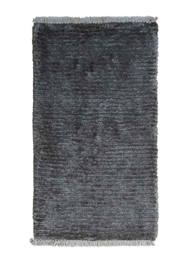 A27615 Oriental Rug Indian Handmade Area Modern Neutral 1'1'' x 1'10'' -1x2- Whites Beige Stripes Plain Design