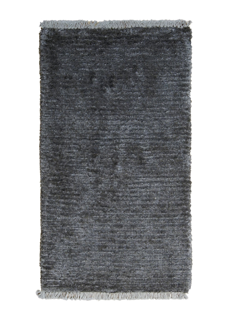 A27615 Oriental Rug Indian Handmade Area Modern Neutral 1'1'' x 1'10'' -1x2- Whites Beige Stripes Plain Design
