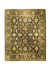 A27628 Oriental Rug Indian Handmade Area Transitional 12'2'' x 15'0'' -12x15- Brown Yellow Gold Floral Oushak Design