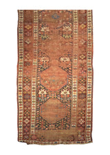 A27701 Persian Rug Ghashghaei Handmade Runner Tribal Antique 3'1'' x 9'6'' -3x10- Blue Brown Geometric Design