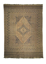 A27745 Oriental Rug Afghan Handmade Area Tribal 5'12'' x 8'2'' -6x8- Pink Gray Brown Soumak Geometric Design
