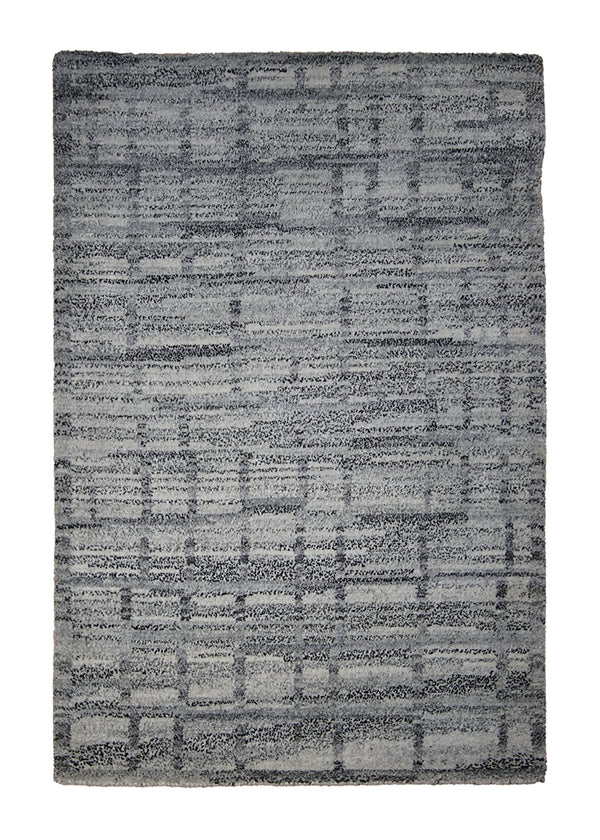 A27888 Oriental Rug Indian Handmade Area Modern Neutral 2'0'' x 3'0'' -2x3- Whites Beige Gray Lattice Design