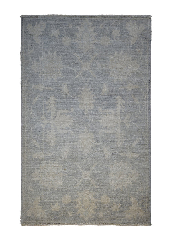 A27946 Oriental Rug Pakistani Handmade Area Transitional Neutral 2'2'' x 3'4'' -2x3- Gray Whites Beige Silver Wash Oushak Floral Design