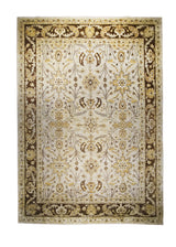 A27954 Oriental Rug Pakistani Handmade Area Transitional 8'3'' x 11'7'' -8x12- Whites Beige Brown Antique Washed Oushak Floral Design