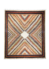 A28072 Oriental Rug Pakistani Handmade Area Transitional 8'3'' x 9'6'' -8x10- Blue Multi-color Whites Beige Shawl Geometric Design