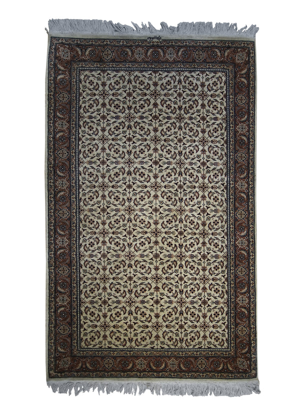 A28079 Oriental Rug Pakistani Handmade Area Transitional 3'1'' x 5'1'' -3x5- Whites Beige Pink Blue Floral Design