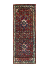 A28139 Persian Rug Hamadan Handmade Runner Tribal 3'8'' x 9'10'' -4x10- Red Floral Design.jpg