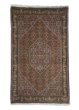 A28216 Persian Rug Bijar Handmade Area Traditional 2'11'' x 4'11'' -3x5- Red Blue Geometric Design