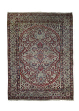A28225 Persian Rug Lavar Kerman Handmade Area Traditional Antique 4'2'' x 5'9'' -4x6- Whites Beige Pink Floral Design