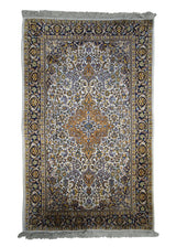 A28279 Oriental Rug Indian Handmade Area Traditional 3'1'' x 5'0'' -3x5- Whites Beige Orange Floral Design