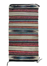 A28389 Native American Rug Navajo Handmade Area Tribal 1'8'' x 3'6'' -2x4- Multi-color Whites Beige Stripes Design