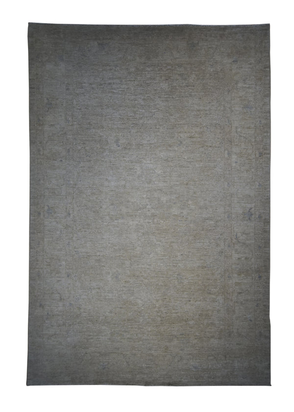 A28398 Oriental Rug Pakistani Handmade Area Transitional Neutral 4'0'' x 6'0'' -4x6- Whites Beige Silver Wash Farahan Floral Oushak Design