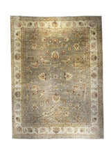 A28506 Oriental Rug Pakistani Handmade Area Transitional 12'10'' x 17'1'' -13x17- Green Whites Beige Antique Washed Oushak Floral Design