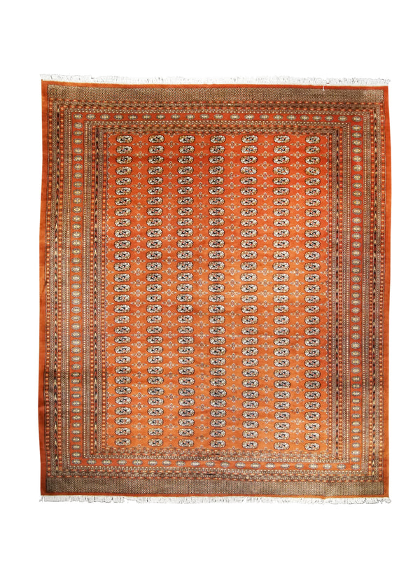 A28518 Oriental Rug Pakistani Handmade Area Tribal 9'6'' x 11'0'' -10x11- Red Bokhara Elephant Foot Design
