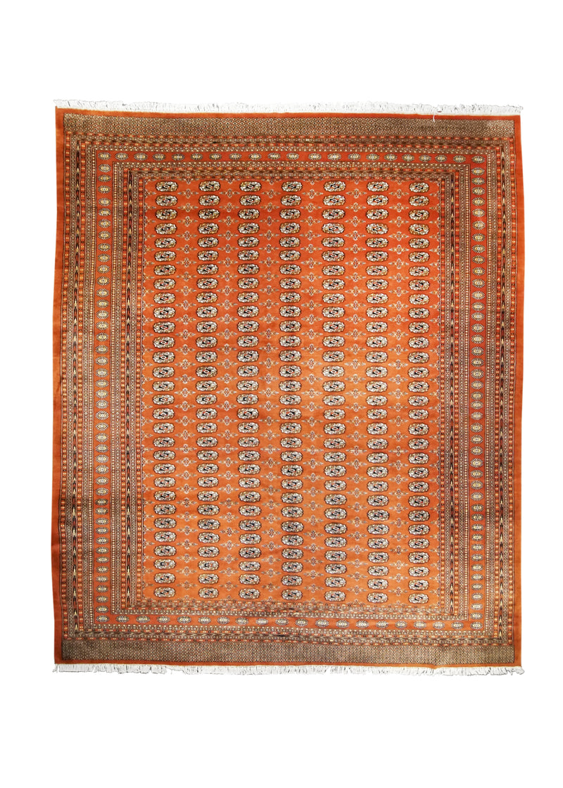 A28518 Oriental Rug Pakistani Handmade Area Tribal 9'6'' x 11'0'' -10x11- Red Bokhara Elephant Foot Design